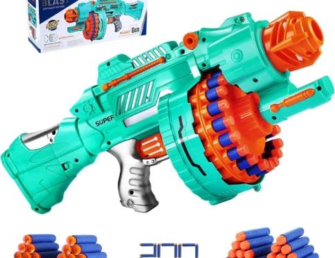 Bigpower Electric Foam Dart Blaster,20-Dart Rotating Drum Toy Foam Blaster