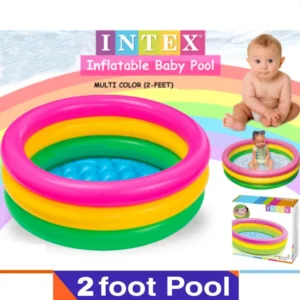 INTEX Sunset Glow Baby Pool ( 24'' x 8.5" )-2 Feet Swimming Pool-Inflatable High Quality Portable for Kids