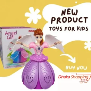 Angle Doll Twiddle Dancing Angel Girl Robot with Lights and Music , Beautiful Fairy Princess Doll Universal Light Musical Dancing Angel Doll Toy for Kids - Dhaka Glory