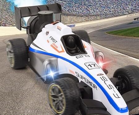 ABS 1:14 Scale Remote Control F1 Racing Car High Speed RC Booster Spray Formula 1 Car for Kids with Flash Light & Rechargeable Battery